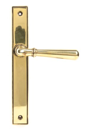aged brass newbury slimline lever latch set