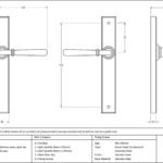 polished chrome newbury slimline lever latch set