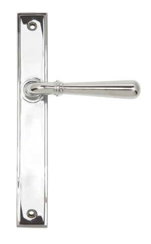 polished chrome newbury slimline lever latch set