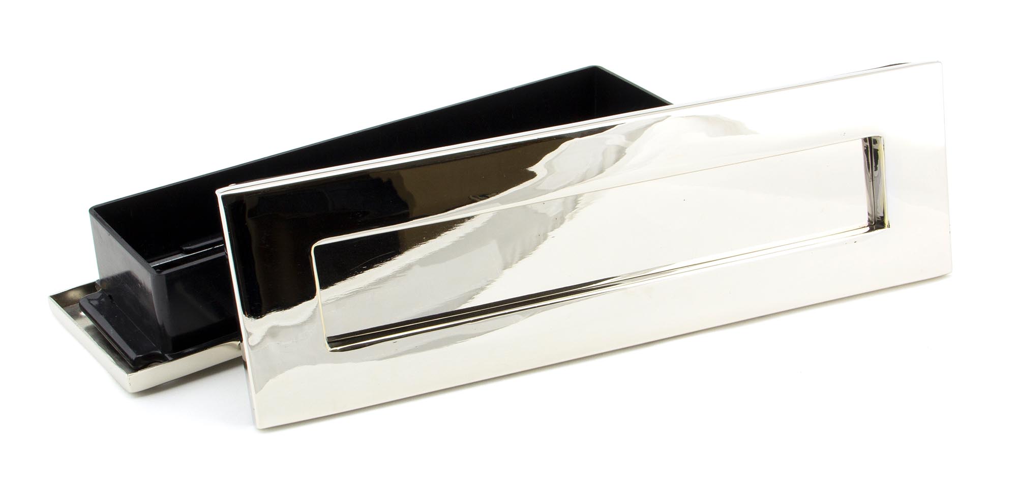 polished nickel traditional letterbox