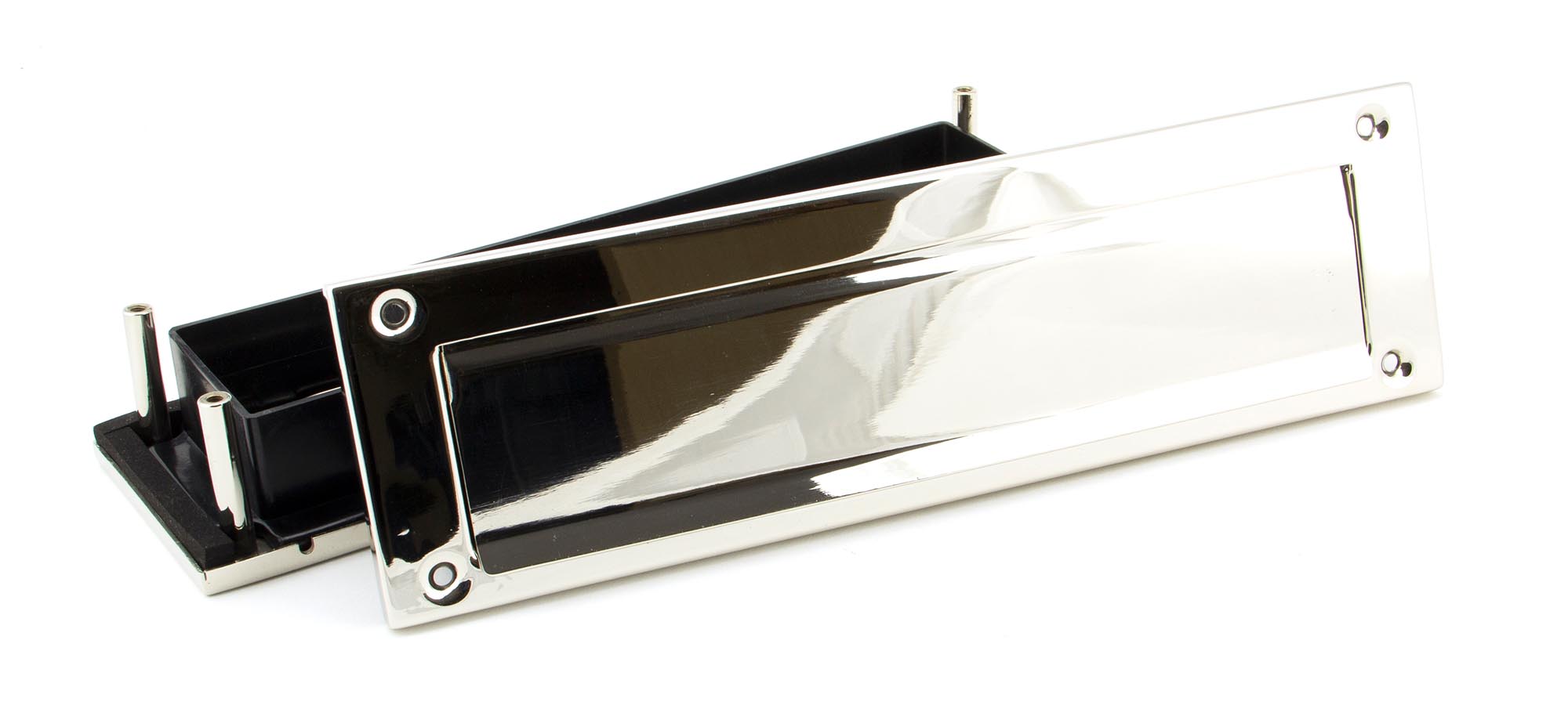 polished nickel traditional letterbox