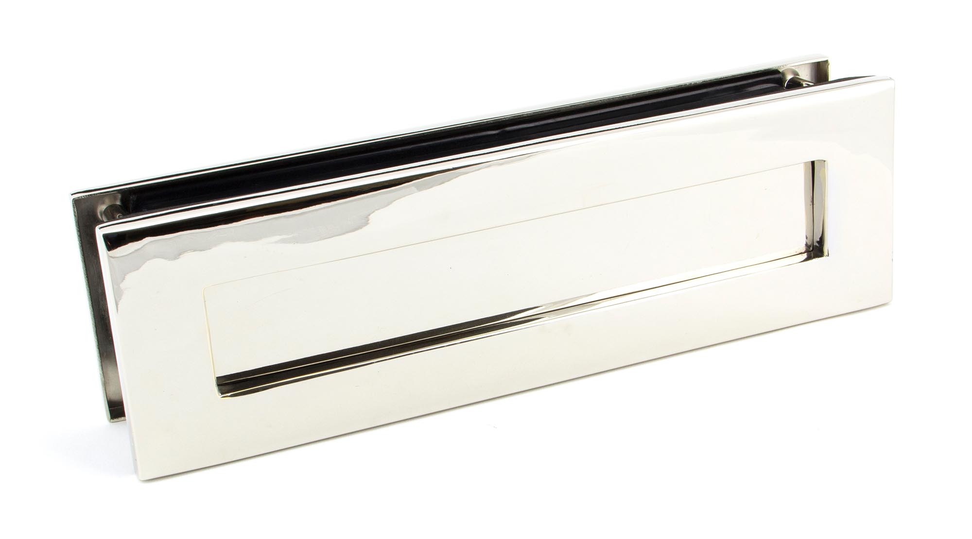 polished nickel traditional letterbox