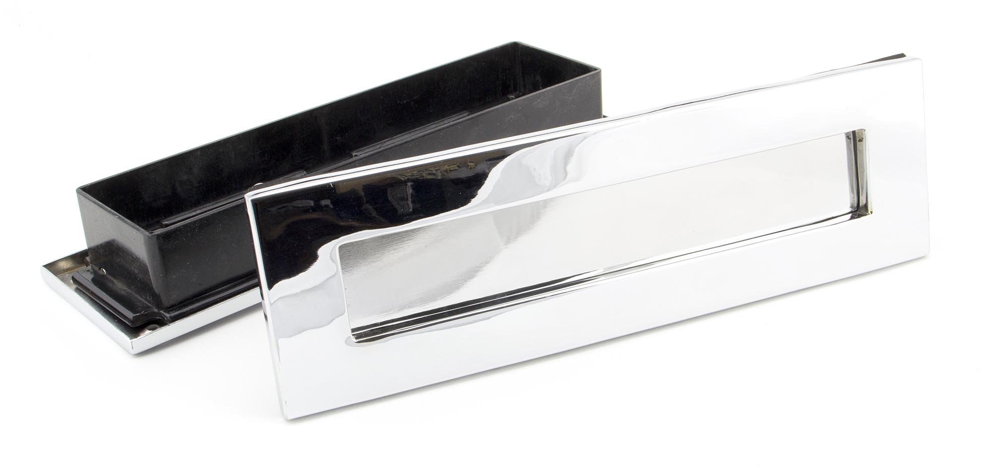 polished chrome traditional letterbox
