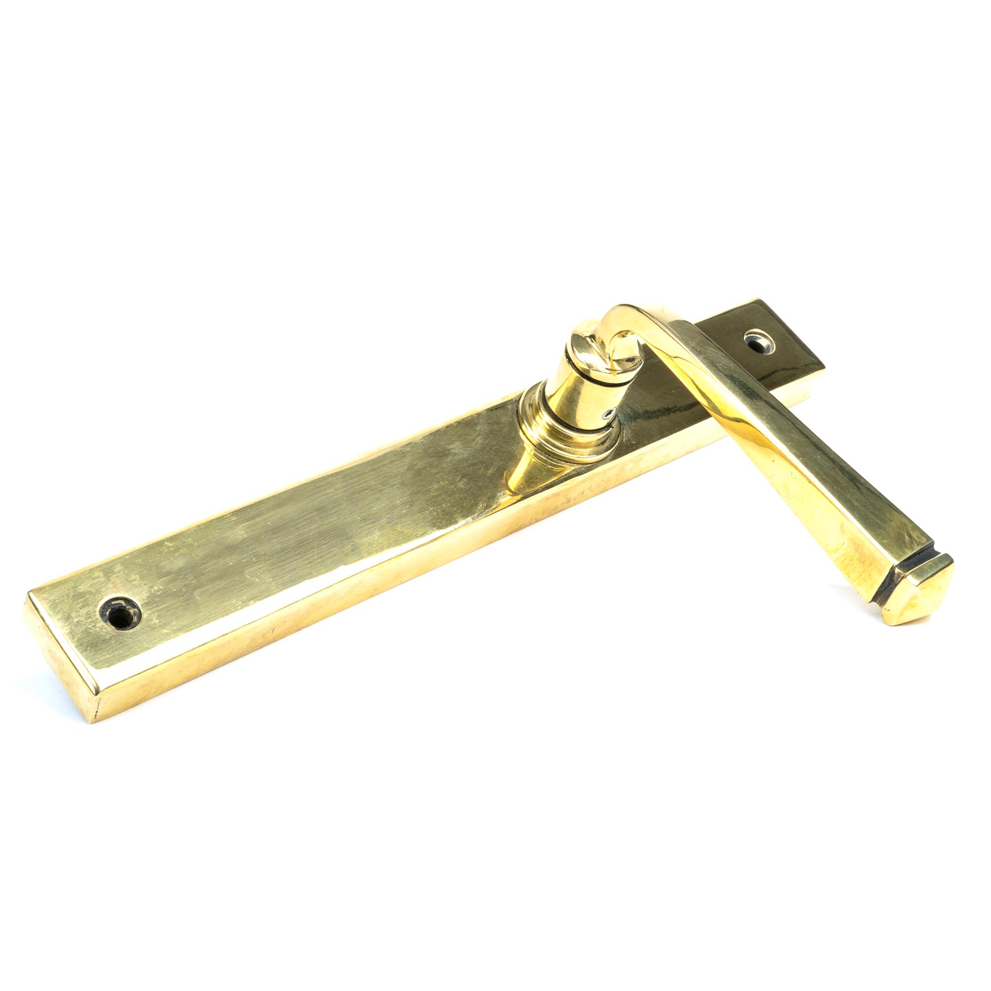 aged brass avon slimline lever latch set