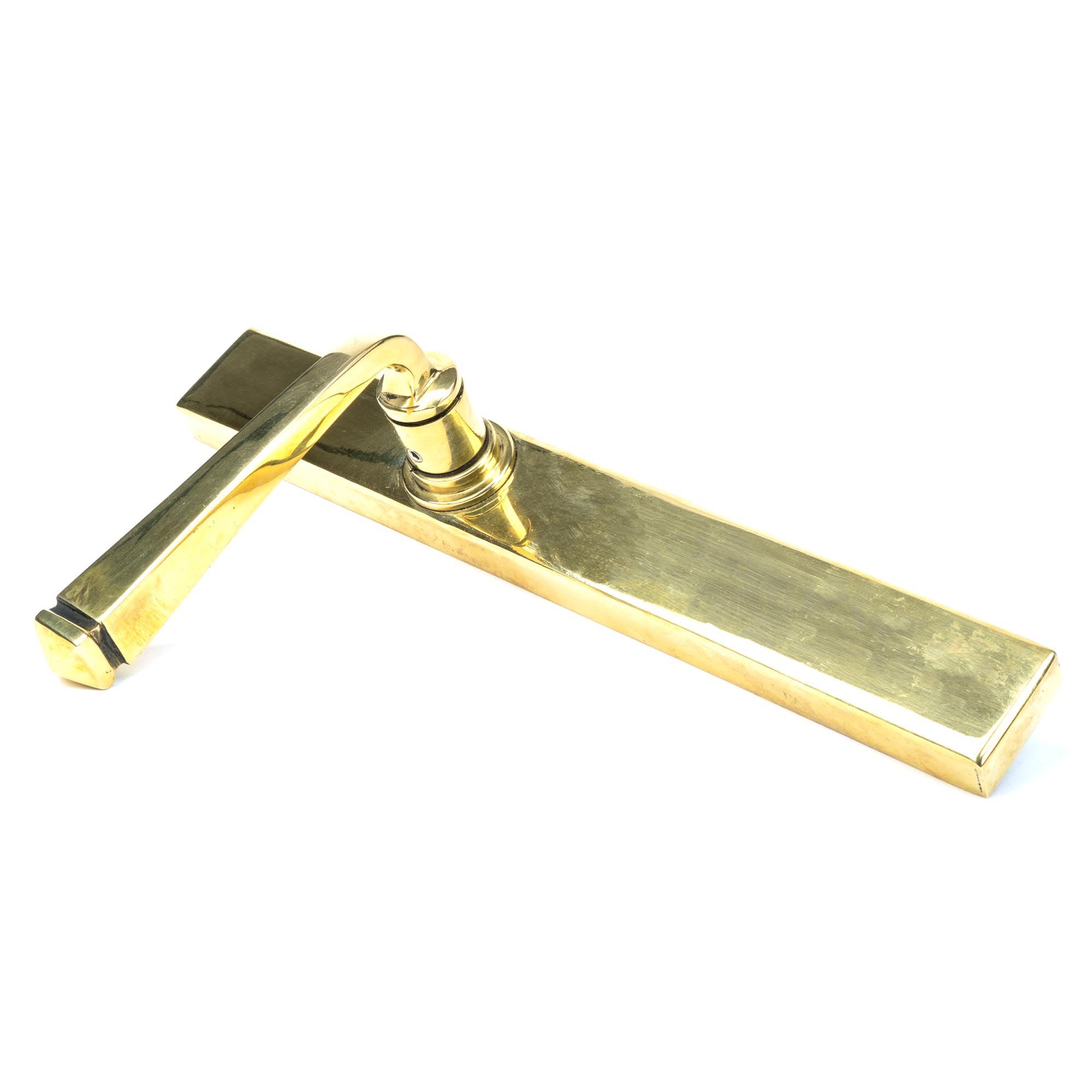aged brass avon slimline lever latch set