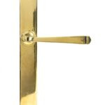 aged brass avon slimline lever latch set