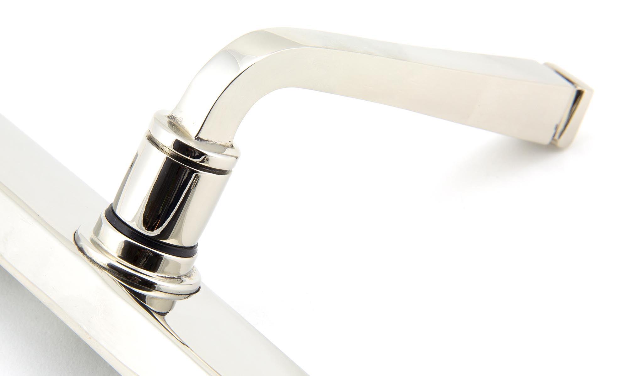 polished nickel avon slimline lever latch set