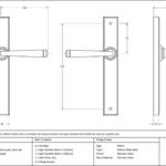 polished nickel avon slimline lever latch set
