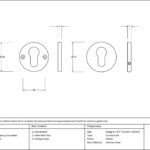pewter 52mm regency concealed escutcheon
