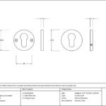 external beeswax 52mm regency concealed escutcheon