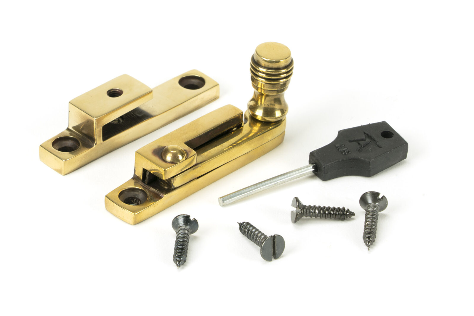aged brass prestbury quadrant fastener narrow