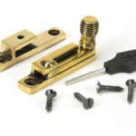 aged brass beehive quadrant fastener narrow