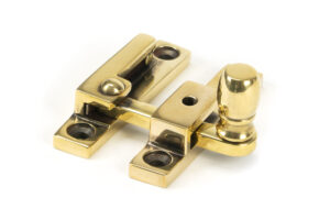aged brass mushroom quadrant fastener narrow