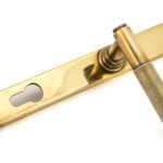 aged brass brompton slimline lever espag. lock set