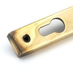 aged brass brompton slimline lever espag. lock set