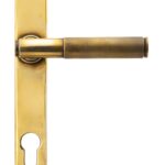 aged brass brompton slimline lever espag. lock set