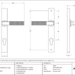 polished nickel brompton slimline lever espag. lock set