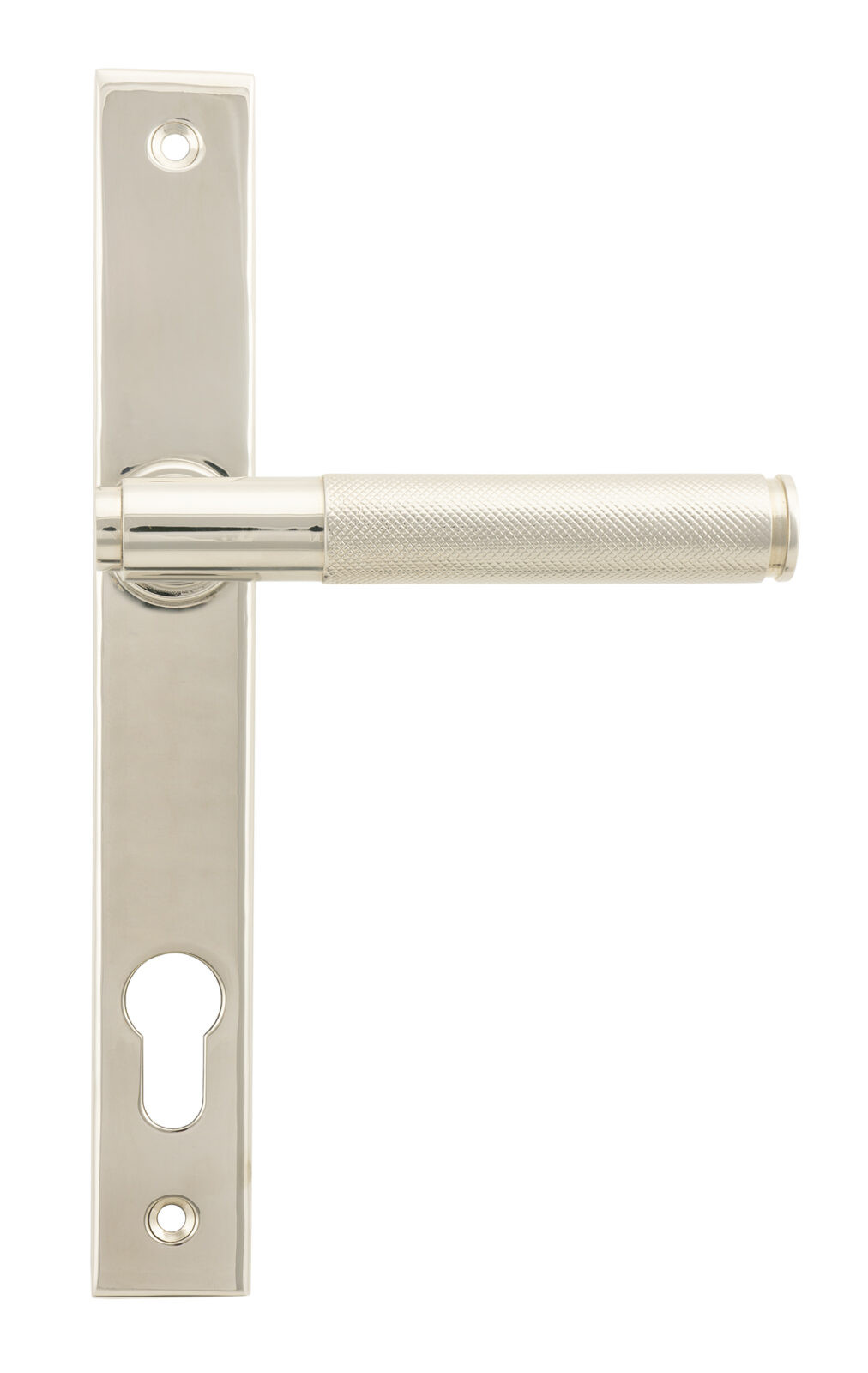 polished nickel brompton slimline lever espag. lock set