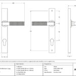 matt black brompton slimline lever espag. lock set