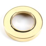 aged brass brompton lever on rose set (plain)