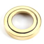 aged brass brompton lever on rose set (art deco)