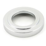 polished chrome brompton lever on rose set (art deco)