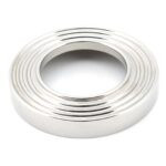 polished chrome brompton lever on rose set (beehive)