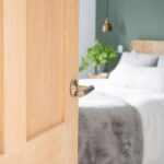 polished chrome brompton lever on rose set (beehive)