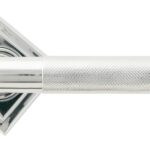 polished chrome brompton lever on rose set (square)