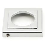 polished chrome brompton lever on rose set (square)