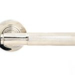 polished nickel brompton lever on rose set (plain)