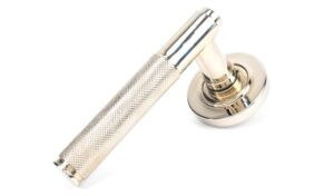 polished nickel brompton lever on rose set (plain)