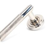 polished nickel brompton lever on rose set (art deco)