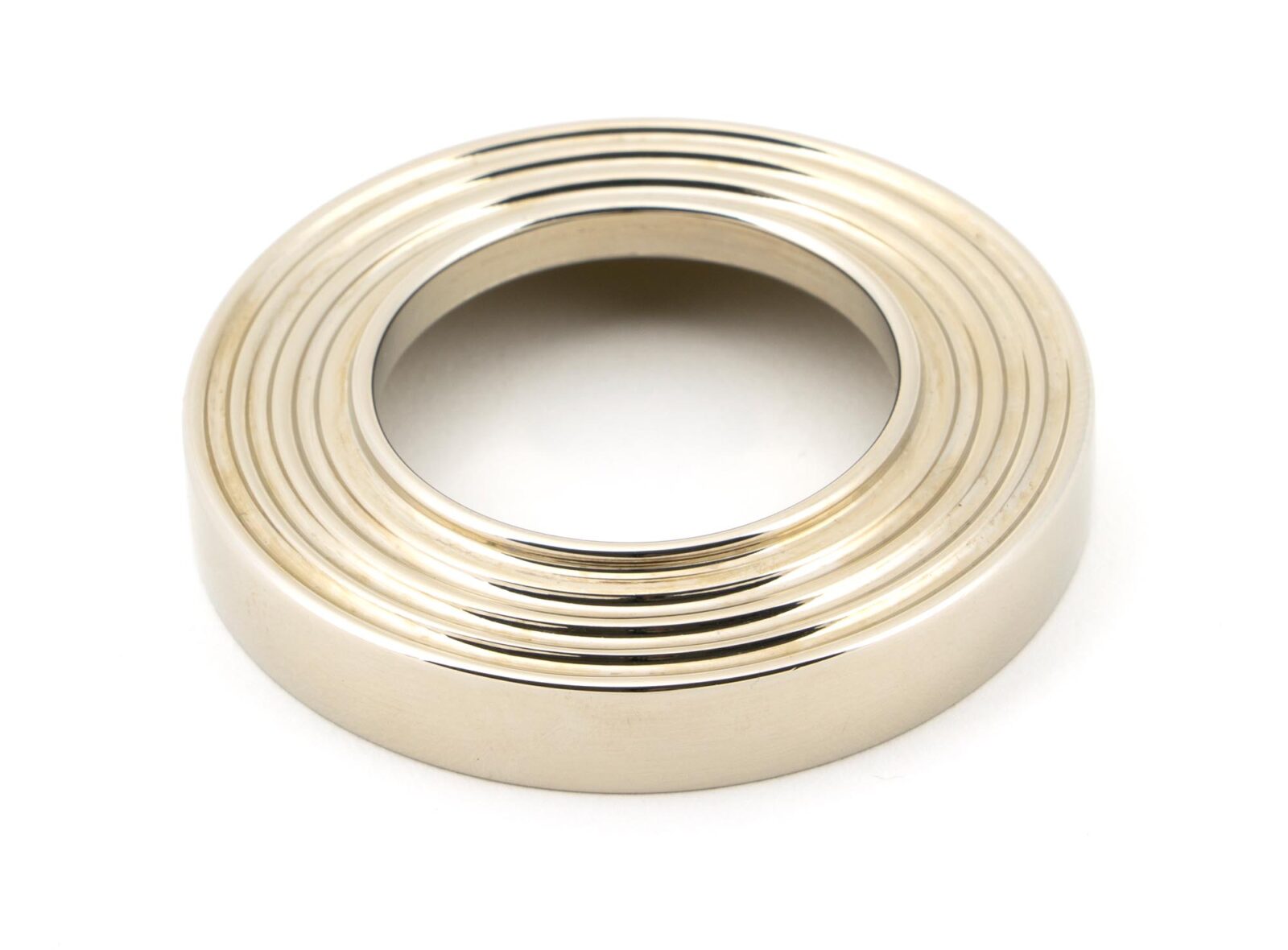 polished nickel brompton lever on rose set (beehive)