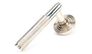 polished nickel brompton lever on rose set (beehive)