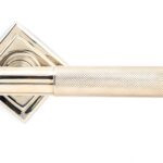 polished nickel brompton lever on rose set (square)