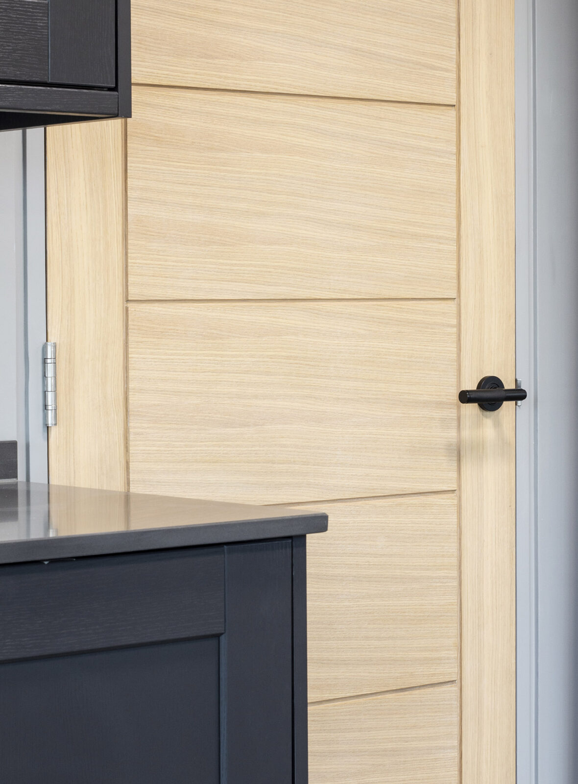 matt black brompton lever on rose set (plain)