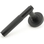 matt black brompton lever on rose set (plain)