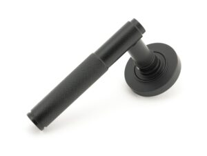 matt black brompton lever on rose set (plain)