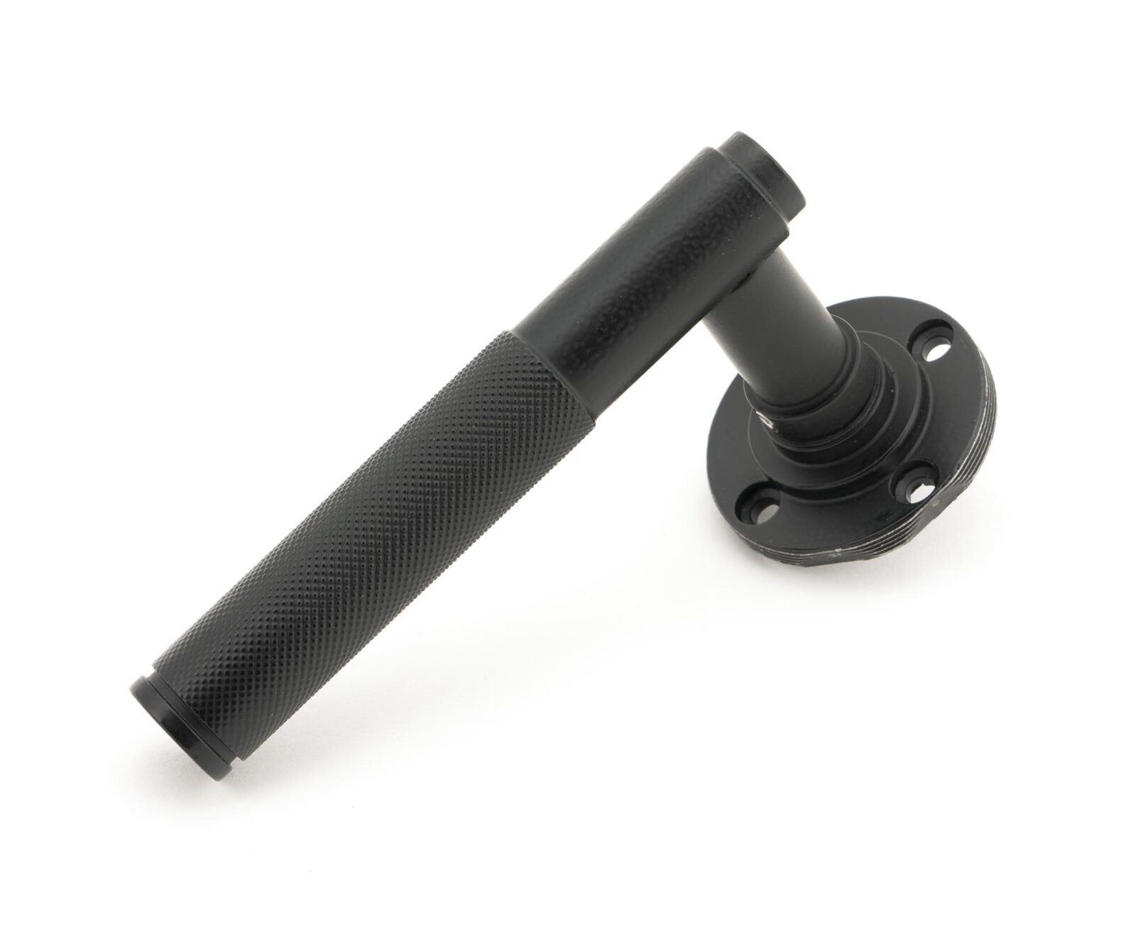 matt black brompton lever on rose set (beehive)