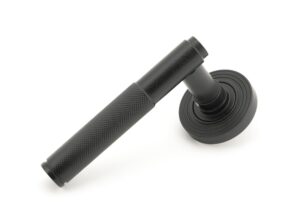 matt black brompton lever on rose set (beehive)