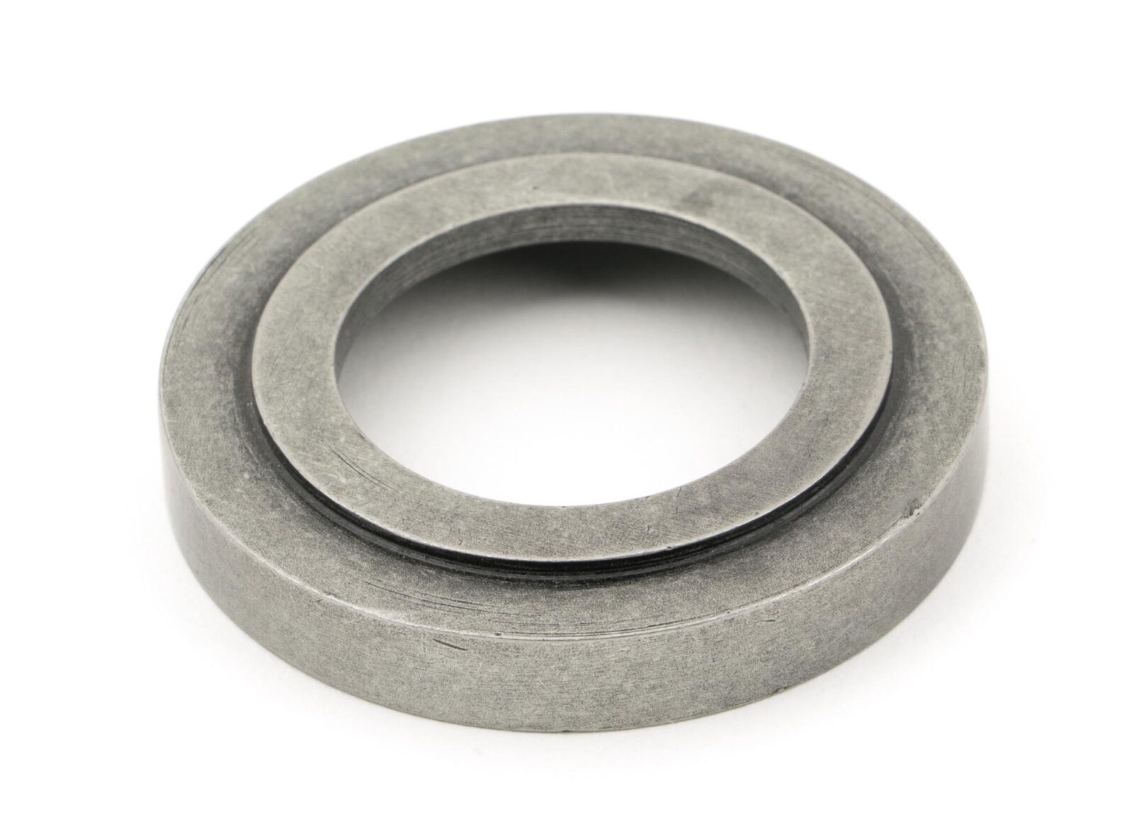 pewter brompton lever on rose set (art deco)