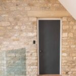 pewter brompton lever on rose set (art deco)