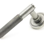 pewter brompton lever on rose set (art deco)