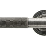 pewter brompton lever on rose set (beehive)