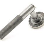 pewter brompton lever on rose set (beehive)