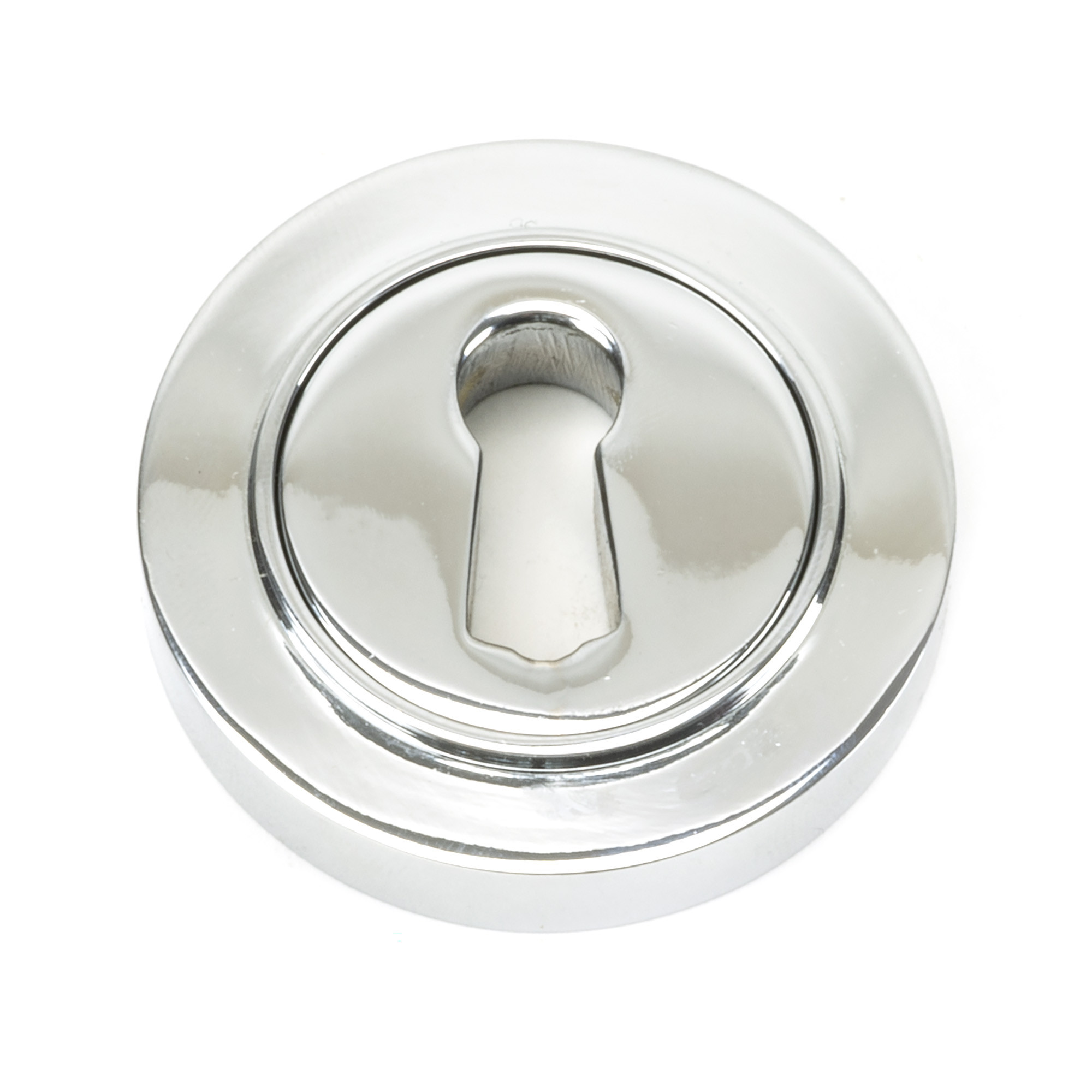 polished chrome round escutcheon (plain)
