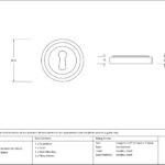 polished chrome round escutcheon (art deco)