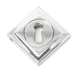 polished chrome round escutcheon (square)