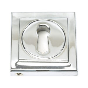 polished chrome round escutcheon (square)